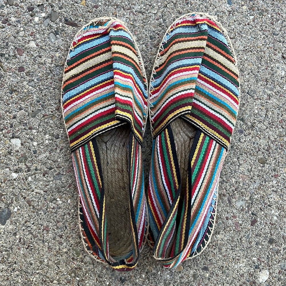 Espadrilles colorful striped made in France